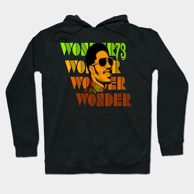 Stevie Wonder 73 // Retro Style Hoodie by Kiranamaraya